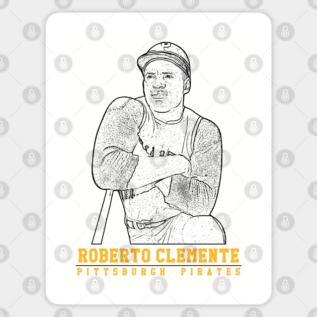 Roberto Clemente Sticker by Aloenalone